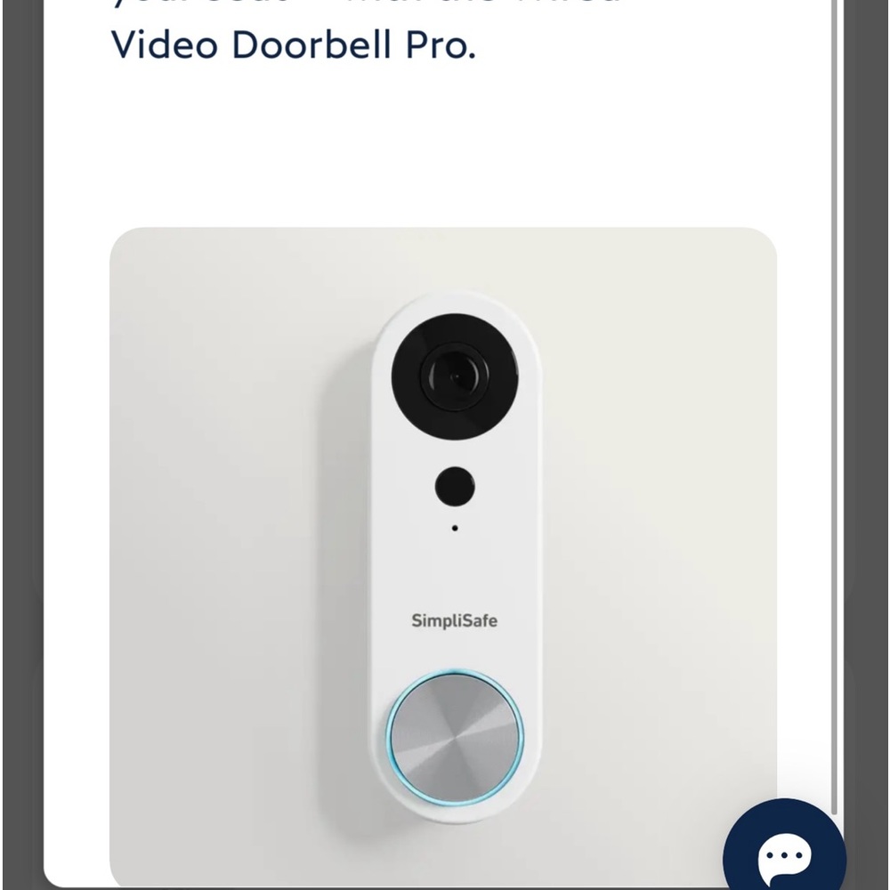Brand new, never used, SimpliSafe Simplicam Video Doorbell